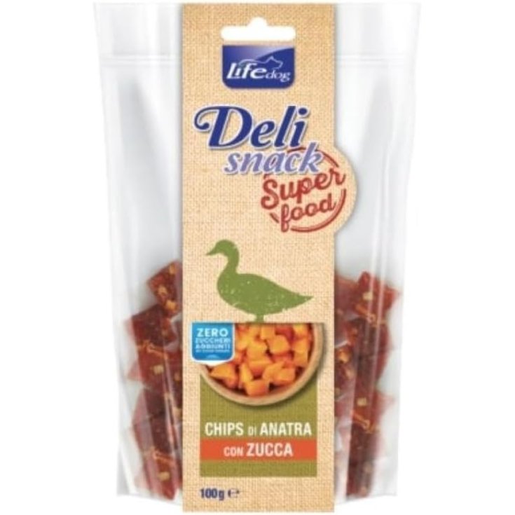 LIFE DOG CHIPS CANARD CITROUILLE 100G