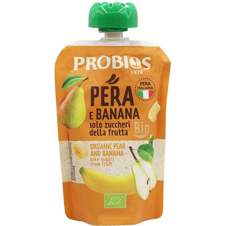 Pulpe de poire/banane 100% Probios Doypack 100g