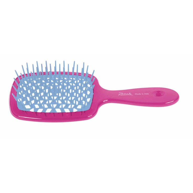 Janeke Superbrush Brush Bicolore rose bleu
