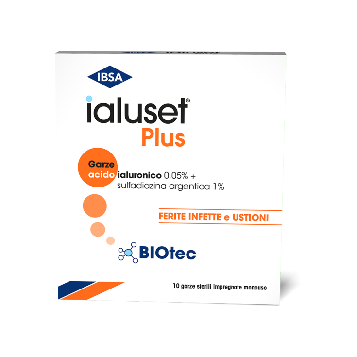 Ialuset Plus IBSA 10 Gaze Médicamenteuse 10x10cm