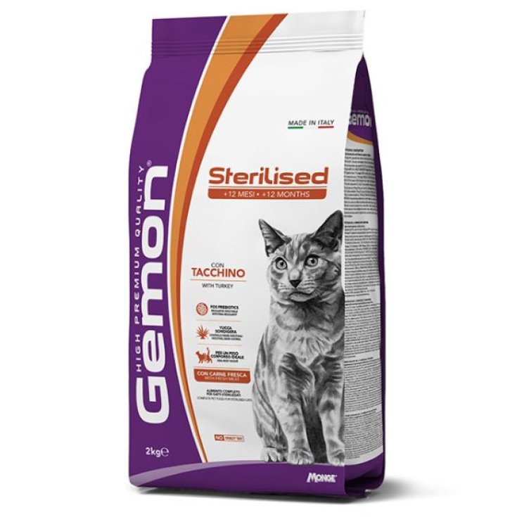 GEMON CAT DINDE STÉRILISÉE 7 KG