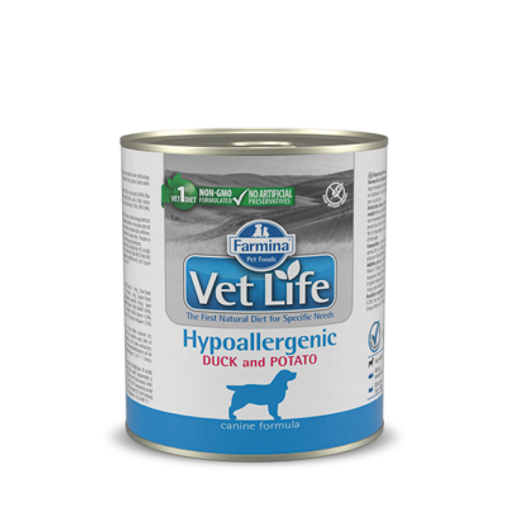 VET LIFE CHIEN HYP DUCK&POT 300G