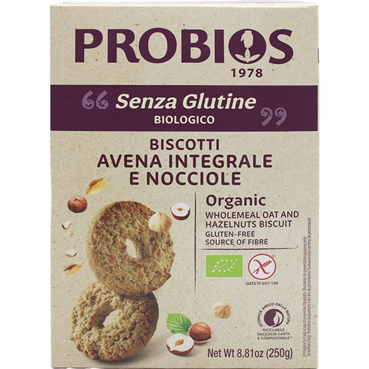 Autres Céréales Biscuits Avoine Et Noisettes Probios 250g