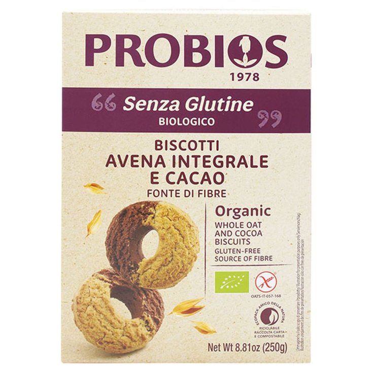 Autres Céréales Biscuits Avoine Et Cacao Probios 250g