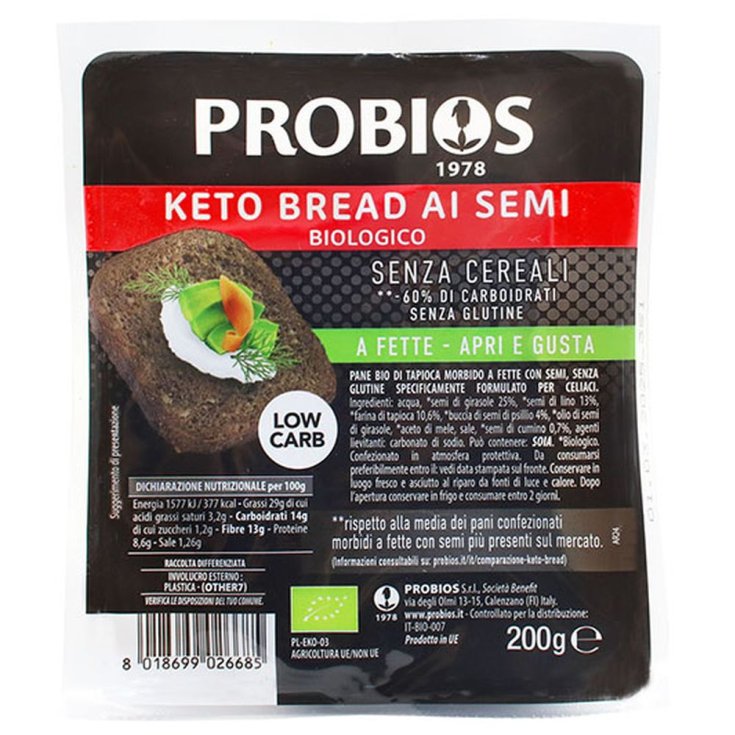 PROBIOS KETO PAIN AUX GRAINES 200G