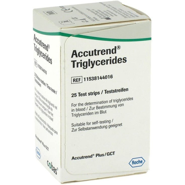 Roche Accutrend Triglycérides 25 Bandelettes de Test