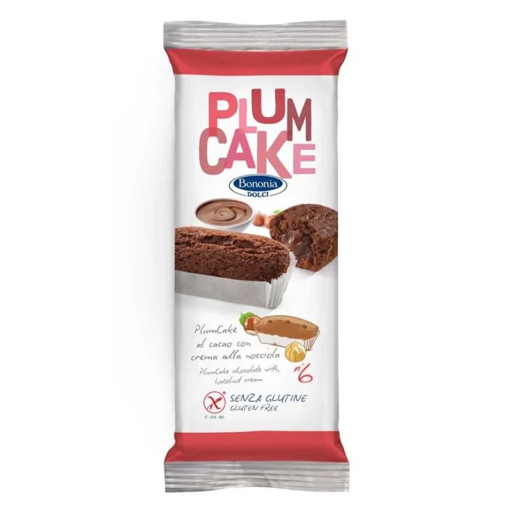 Bononia Gâteau Aux Prunes Au Cacao Avec Crème De Noisettes Sans Gluten 270g 6 Pièces