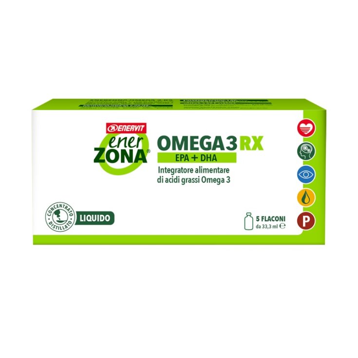 Omega 3 Rx Liquide Enervit EnerZona® 5 Bouteilles de 33,3 ml