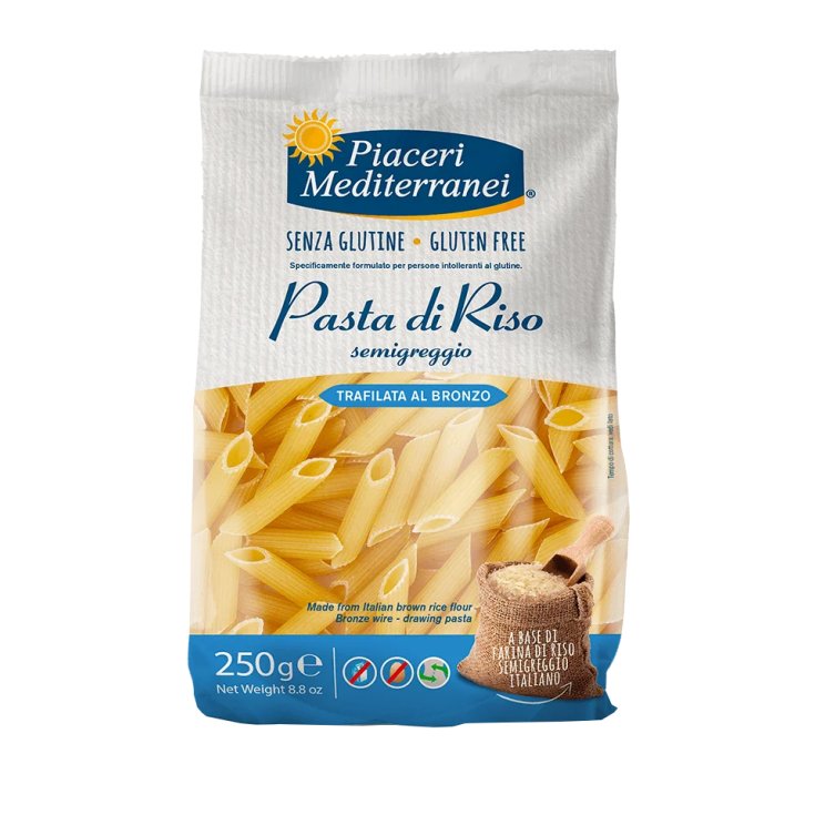 Piaceri Mediterranei Penne Rigate Pâtes de Riz Sans Gluten 250g