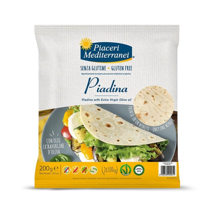 Piaceri Mediterranei Piadina Huile d'Olive Sans Gluten 2x100g