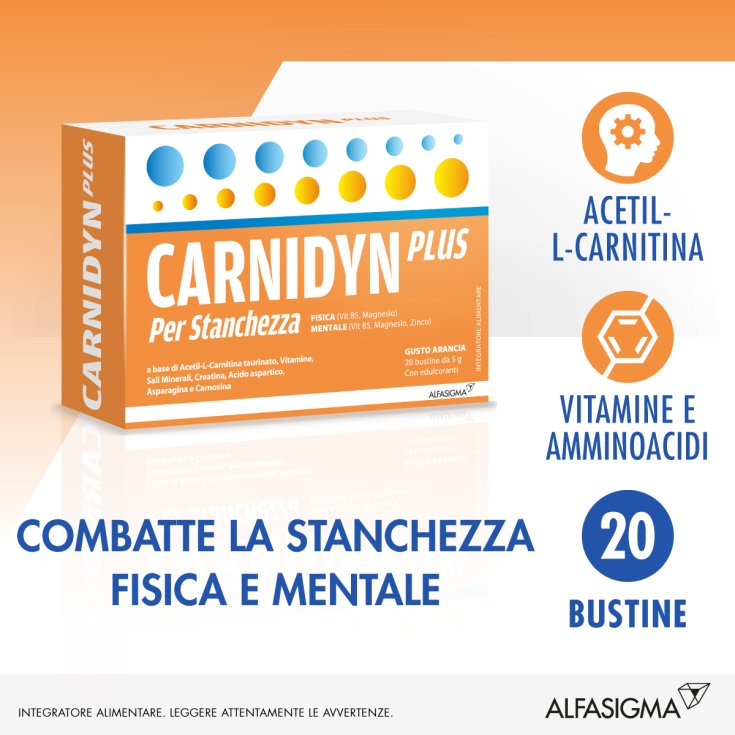 Carnidyn Plus Alfasigma 20 Sachets Orange