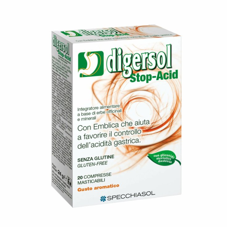 Specchiasol Digersol Stop-Acide Complément Alimentaire 20 Comprimés