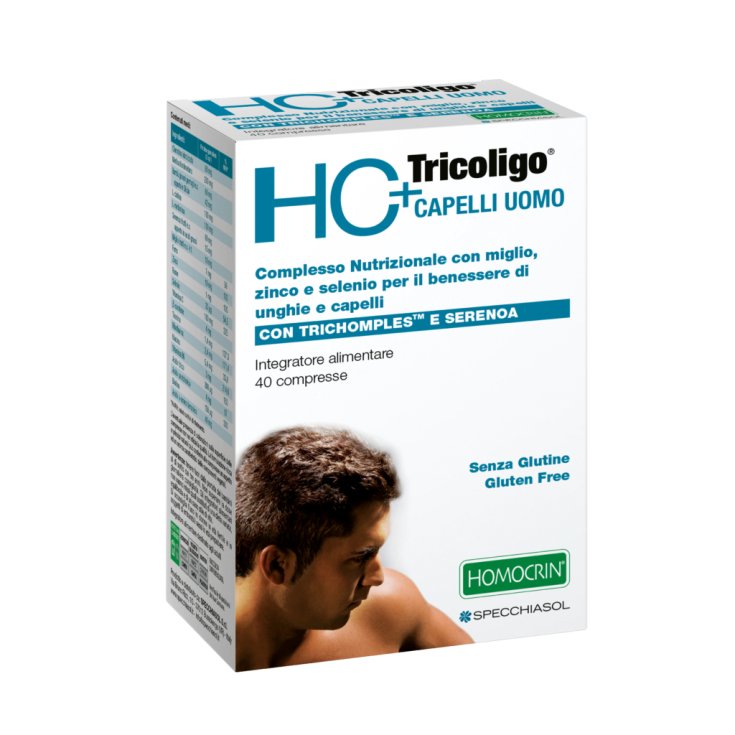 Specchiasol HC+ Tricoligo® Cheveux Homme Aux Trichomples™ Et Serenoa 40 Comprimés