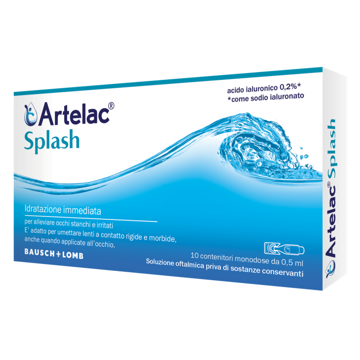 Baush + Lomb Artelac Splash Collyre 10 Ampoules Unidoses 0,5 ml