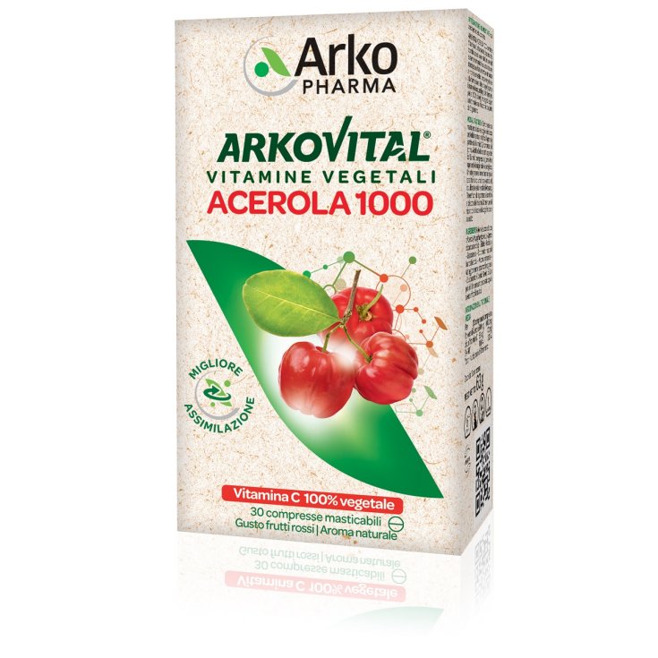 Arkopharma Acérola 1000 Complément Alimentaire 30 Comprimés à Croquer