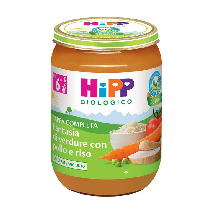 Complete Pappa Fantasy de Légumes au Poulet et Riz HiPP Bio 190g