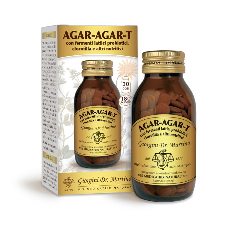 Agar-Agar-T Aux Ferments Lactiques Et Chlorophylle Dr. Giorgini 180 Comprimés