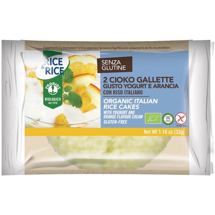 Rice & Rice Cioko Gallette Avec Probios De Yaourt Orange 33g