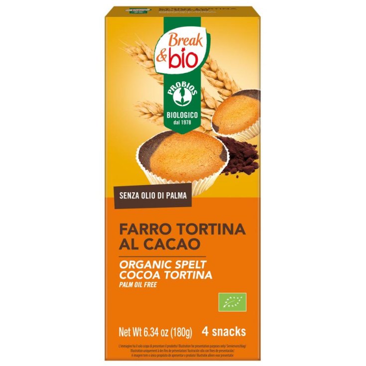 Break & Bio Farro Probios Gâteau au Cacao 4x45g