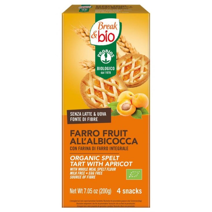 Break & Bio Fruit D'épeautre Aux Probios D'abricot 4x50g