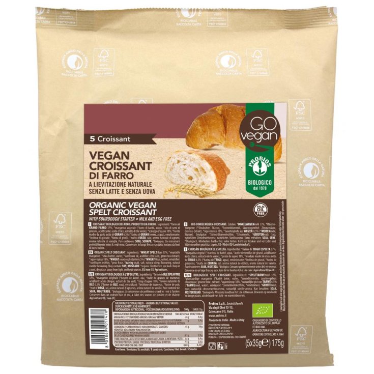 Go Vegan Epeautre Croissant Probios 5x35g