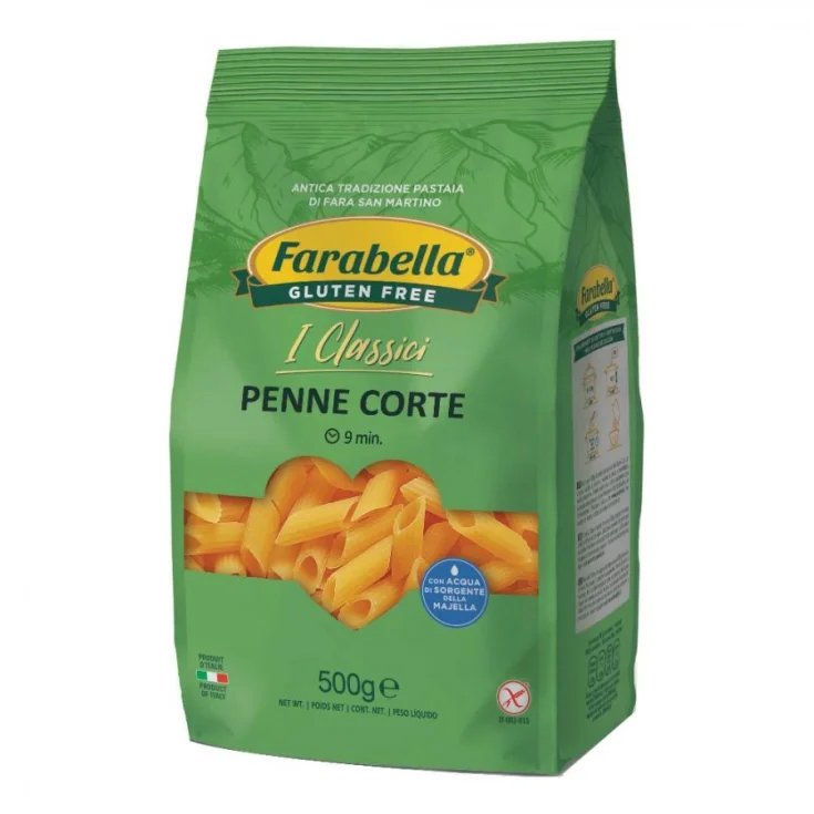 Farabella Pennes Courtes Sans Gluten 500g