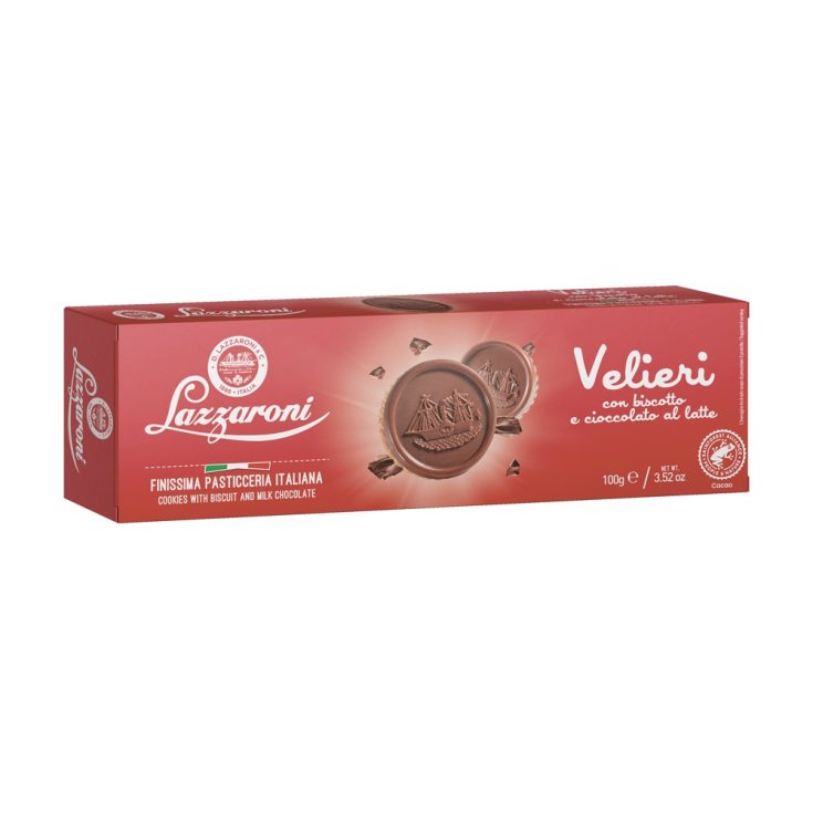 Lazzaroni Velieri Pâtisseries Avec Biscuit Et Chocolat Au Lait Sans Gluten 100g