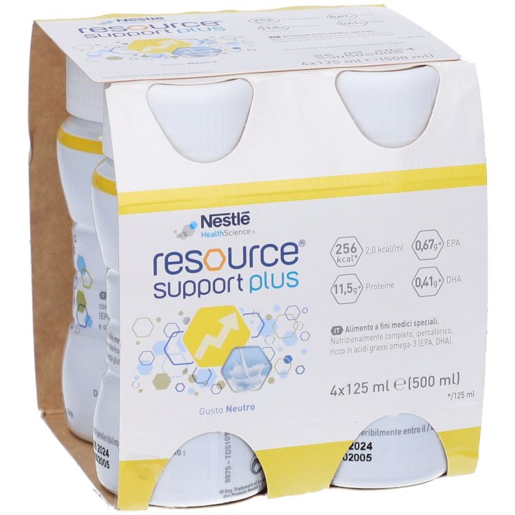 Nestlè Health Science Resource Support Plus Boisson Hypercalorique Et Riche En Protéines Avec EPA Et DHA 4 x200ml