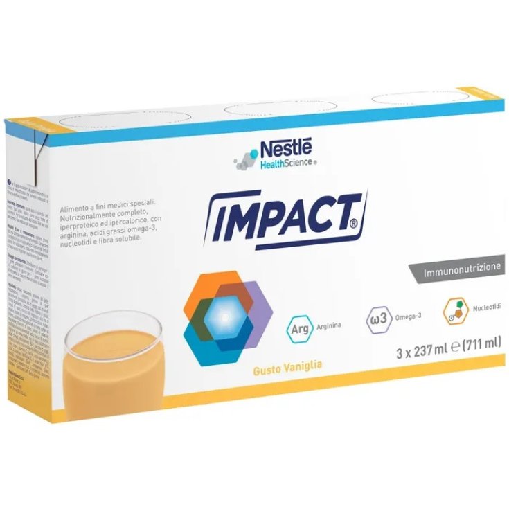 Nestle Health Science Impact Formule d'Immunonutrition Orale à la Vanille Prête à Boire 3x237ml