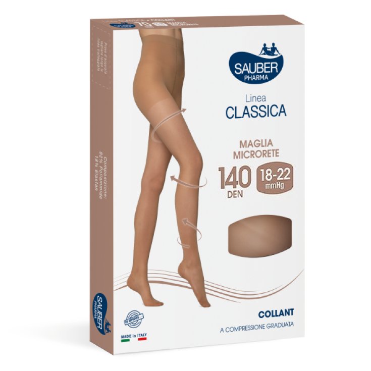 Collants Sauber Pharma Classic Line 140 DEN Couleur Neutre Beige Taille 3