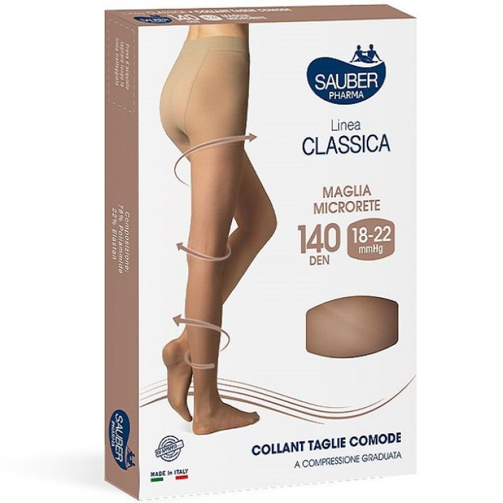 Collants Sauber Pharma Classic Line Taille Plus 140 DEN Couleur Noir Taille 5