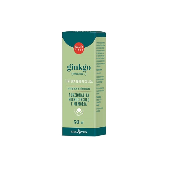 ErbaVita Teintes Hydroalcooliques Ginkgo Bilboa Complément Alimentaire 50 ml