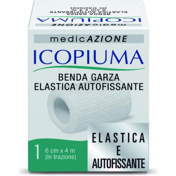 Icopiuma Bande de Gaze Élastique Autofixante 6cm x 4m