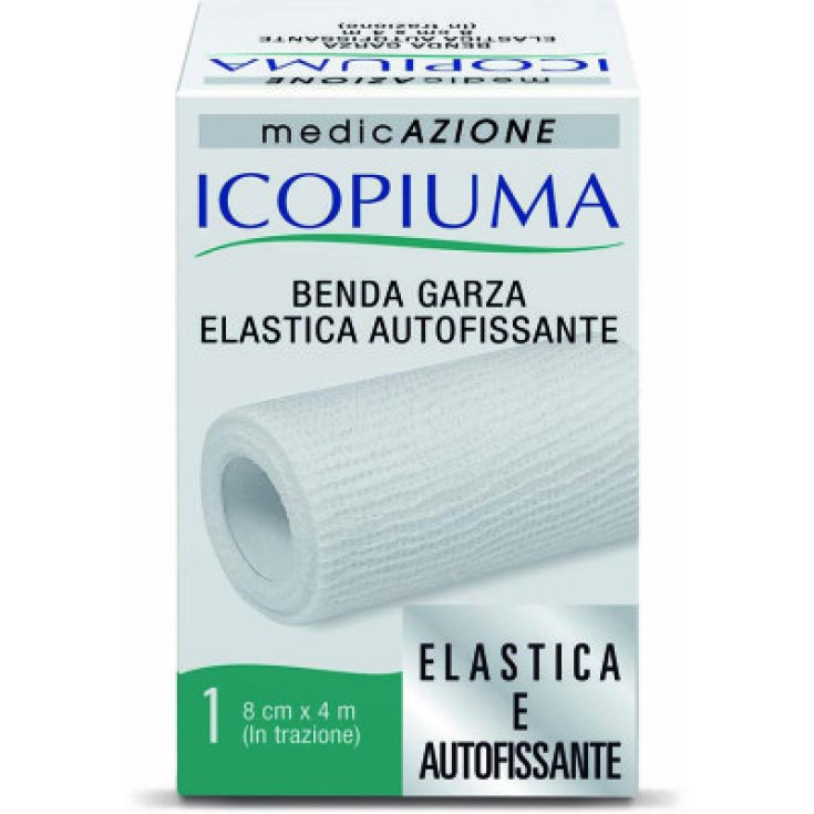 Icopiuma Bande de Gaze Élastique Autofixante 8cm x 4m