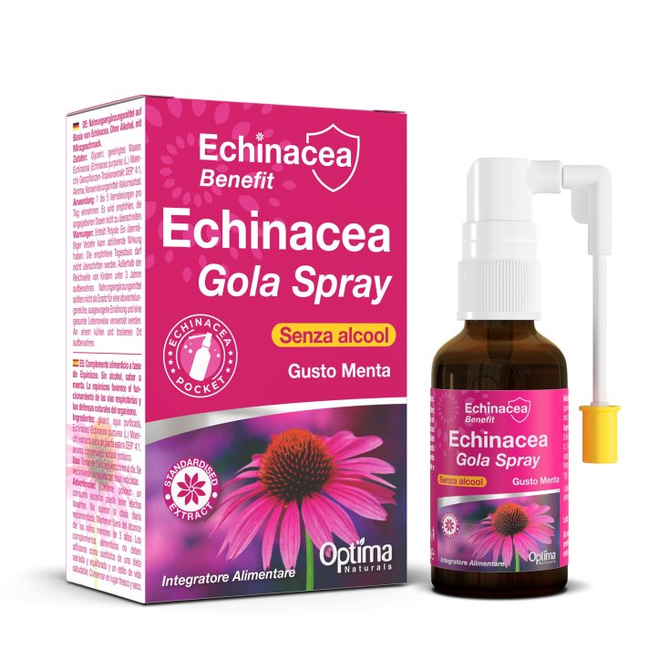 Spray pour la gorge à l'échinacée Optima Naturals 20 ml