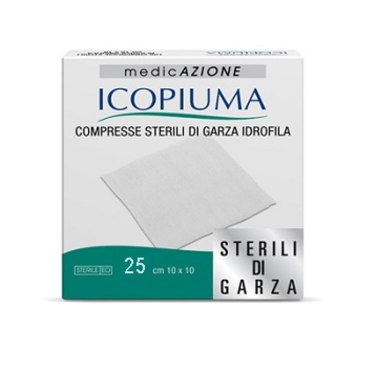 Icopiuma Compresses Stériles De Gaze Hydrophile 10x10cm 25Pièces