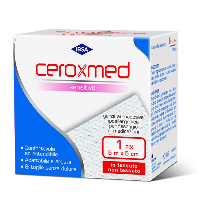 Ceroxmed Sensitive Fix IBSA 1 Gaze Auto-Adhésive 5mx5cm