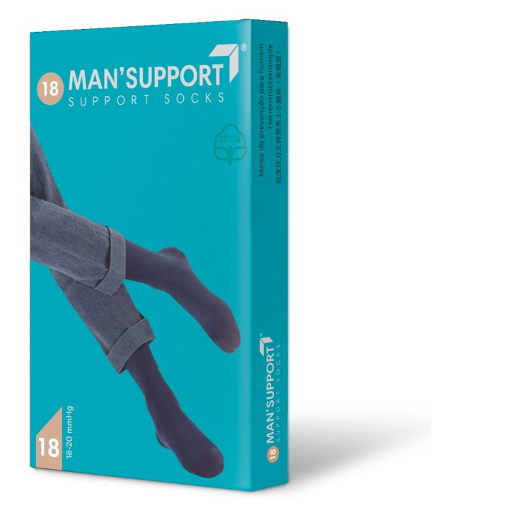 GloriaMed Man Support 18 Mi-bas Couleur Bleu Taille 3