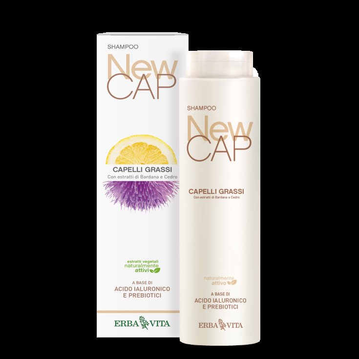 ErbaVita NewCap Line Shampooing Nouveaux Caps pour Cheveux Gras 250 ml