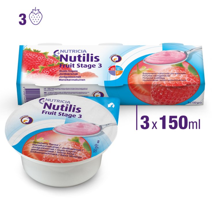Nutilis Fruit Stage3 Fraise Nutricia 3x150g