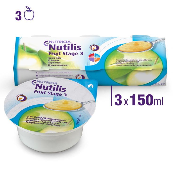 Nutilis Fruit Stage3 Pomme Nutricia 3x150g