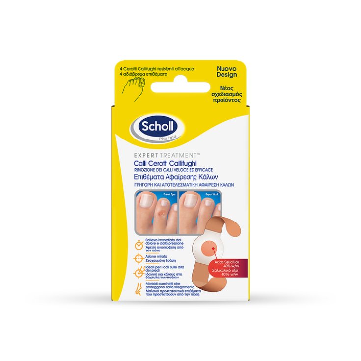 Scholl Cors Removal And Protection Treatment 4 Patches + 4 Disques