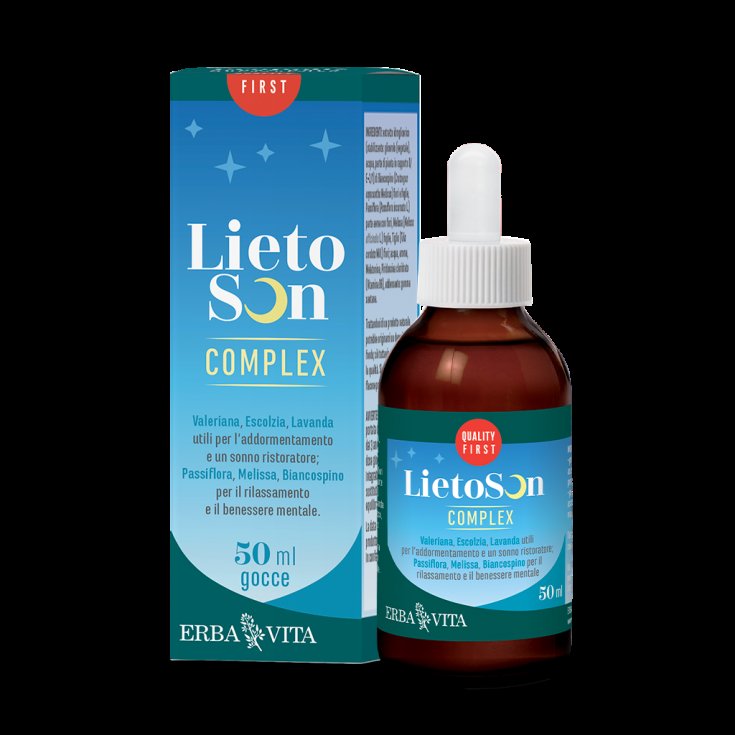 ErbaVita Lietoson Line LietoSon Gouttes de Mélatonine Complément Alimentaire 30 ml