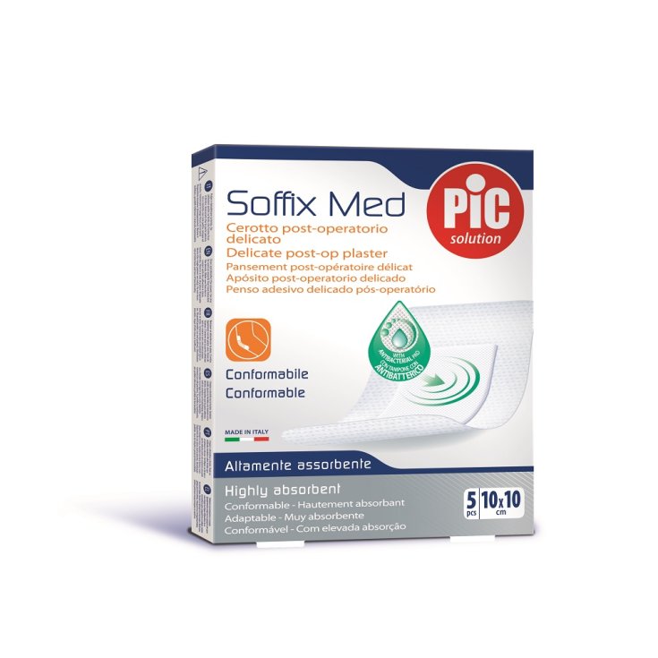 Pic Soffix Med Patches 10x10 Antibactérien 5 Pièces