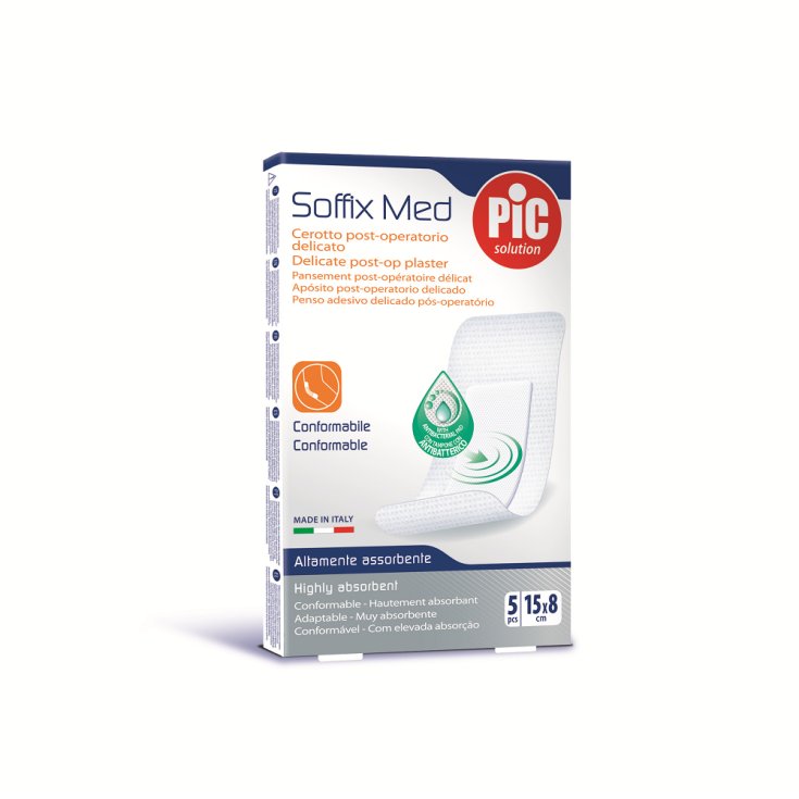 Pic Soffix Med Patch Antibactérien Post-opératoire 15x8cm 5 Pièces