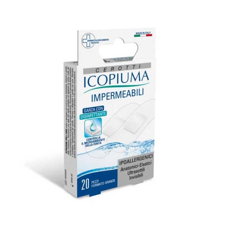 Icopiuma Lot de 20 patchs transparents hypoallergéniques ultra-fins grande taille