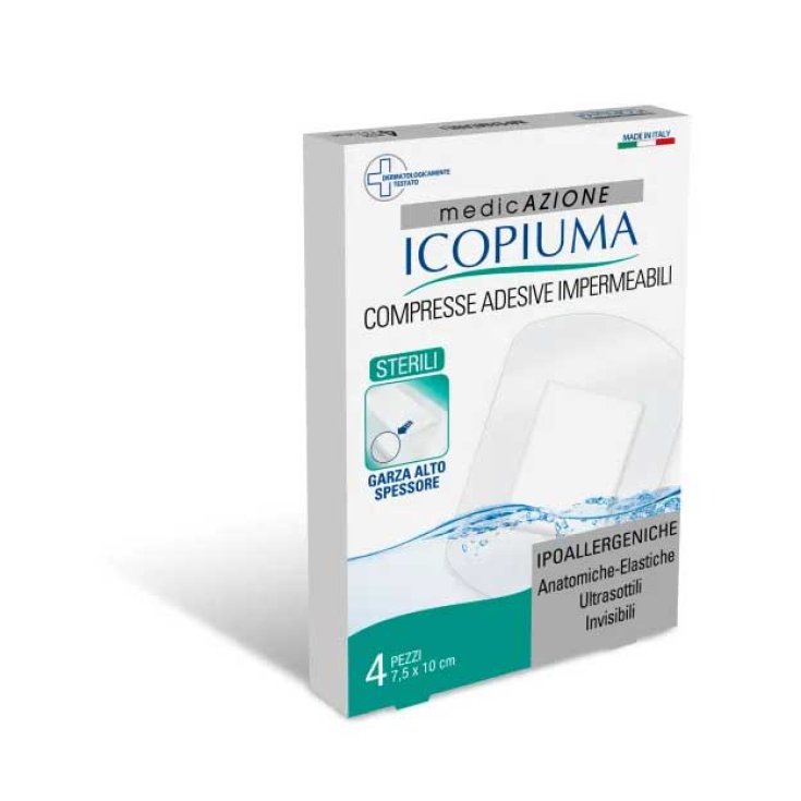 Icopiuma Comprimés Adhésifs Imperméables Postopératoires 10x7,5cm