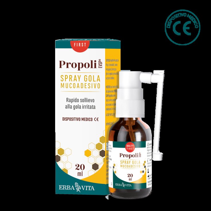 ErbaVita Propolis EVSP Ligne Propolis Evsp Spray Gorge Mucoadhésif 20 ml