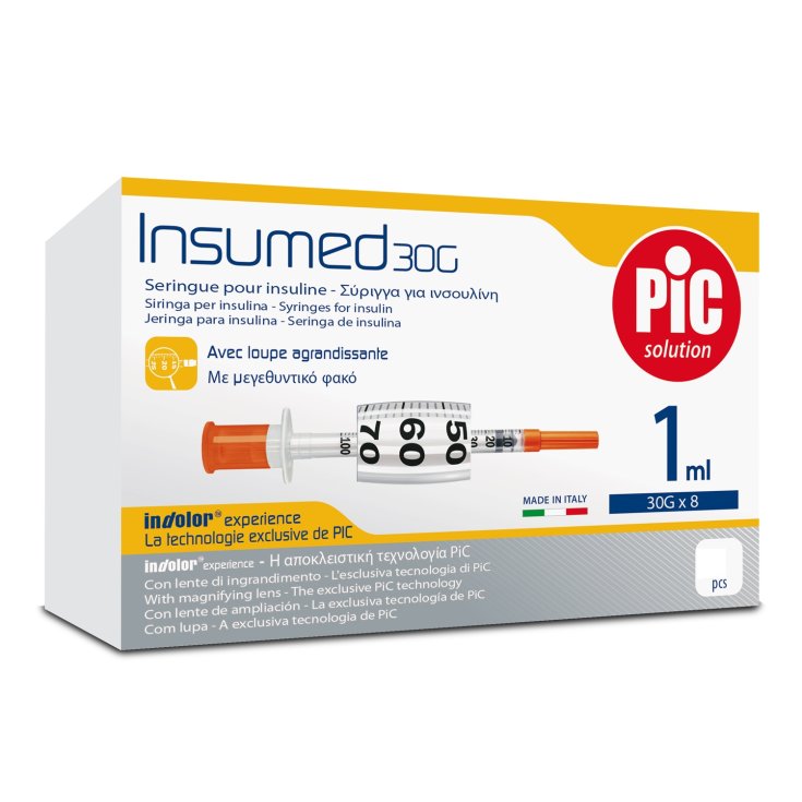 Pic Insumed Seringue à Insuline Mesure G27x1/2 1ml 100 Pièces