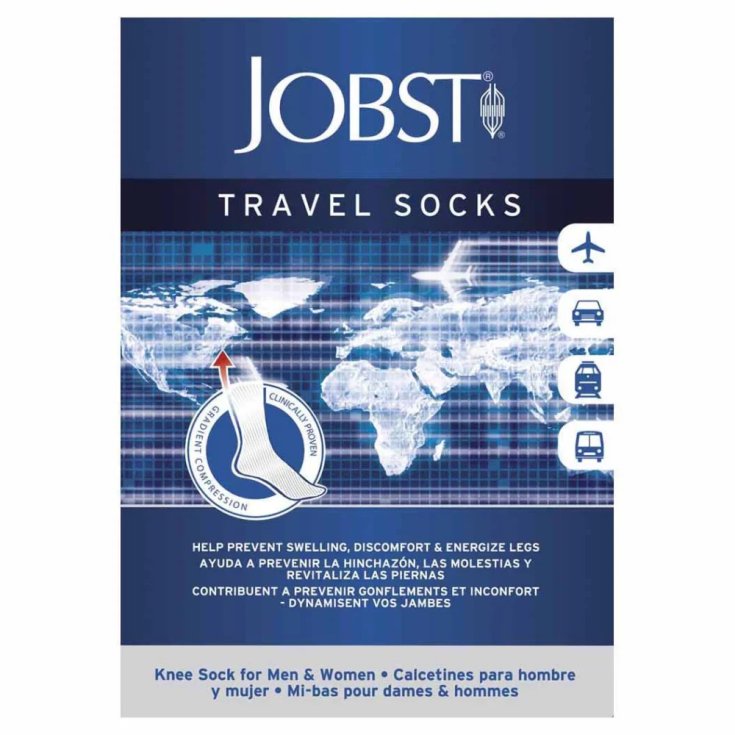 Jobst Travel Chaussettes Mi-bas Homme Bleu Taille S
